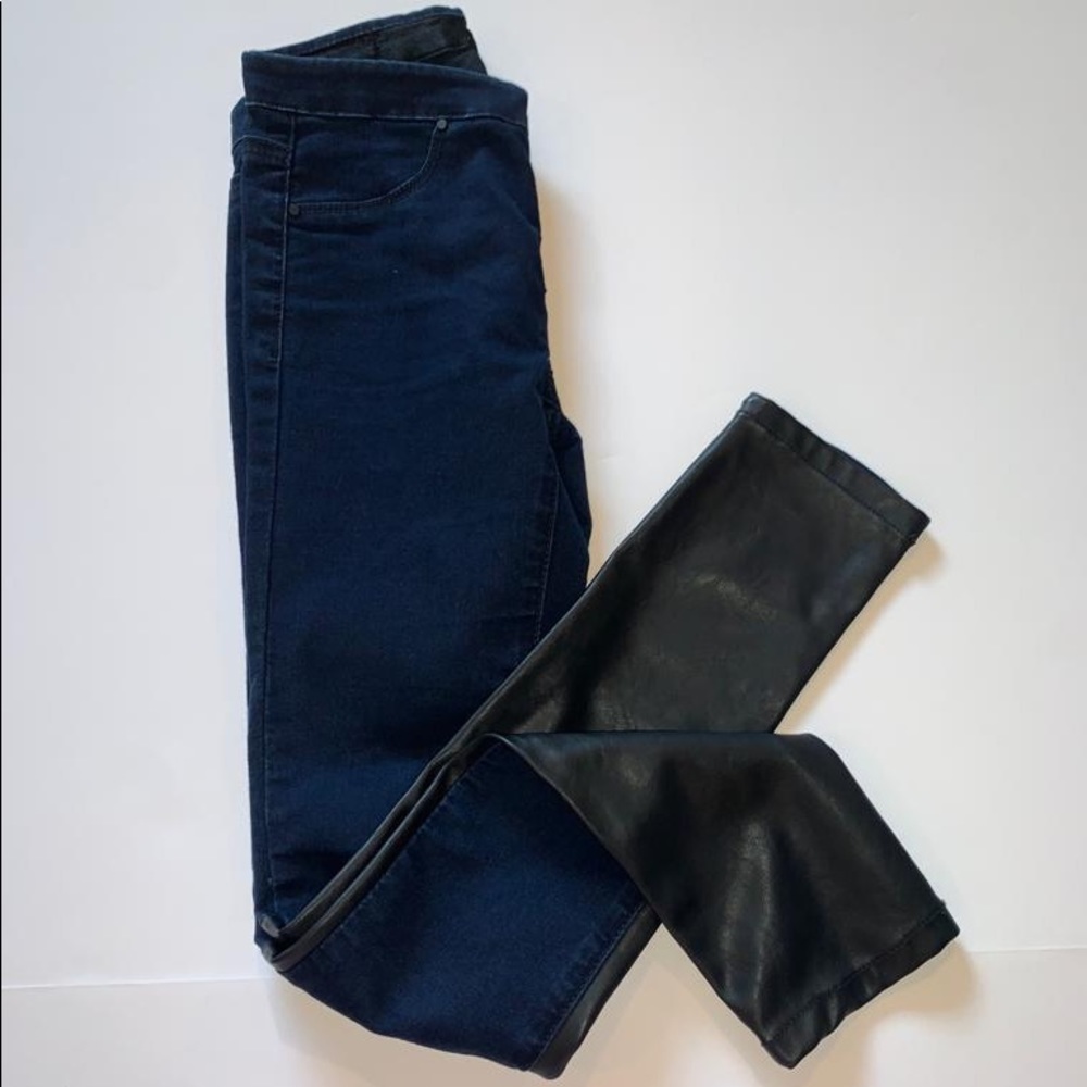 BlankNYC Jean/faux leather leggings